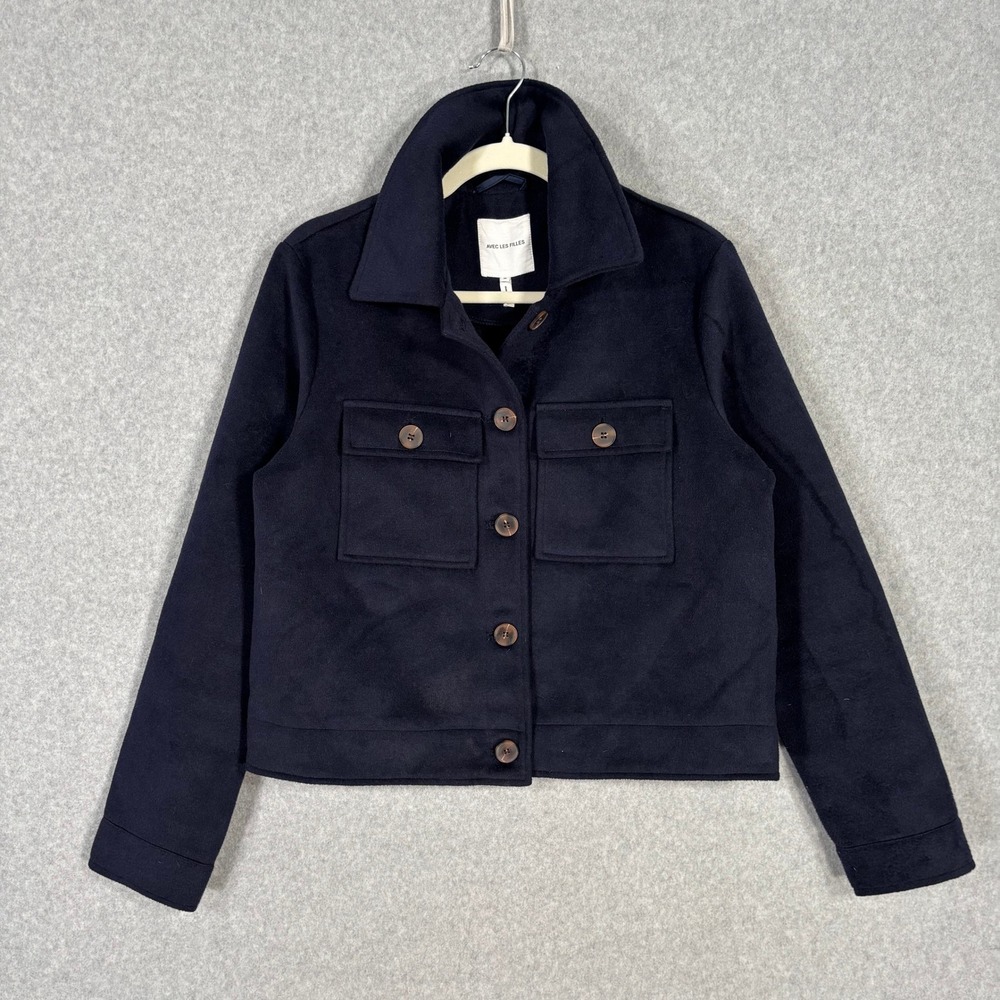 Avec Les Filles Navy Utility Jacket